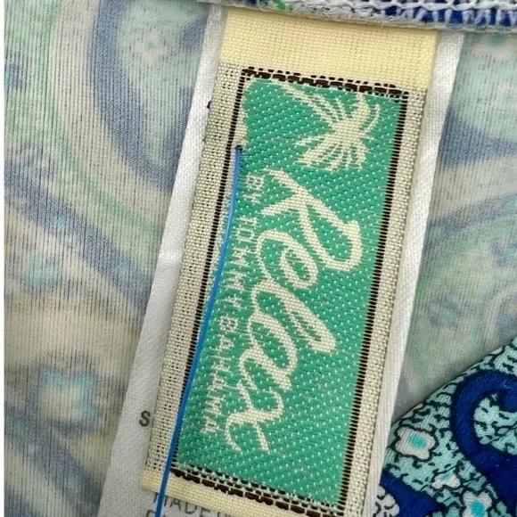 Tommy Bahama Tankini Women's Swimsuit Top Teal Blue Tank Swim RELAX Size Small - Picture 2 of 4